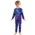 thumbnail image 6 of FORMRS Long Sleeve Top and Pants Pajama Set for Niños 2-Piece Sleepwear, Sizes 18M-8Y, Night Mushrooms Pattern, 6 of 6