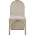 thumbnail image 5 of Meridian Furniture Summer Stone Velvet Dining Side Chair (Set of 2), 5 of 7