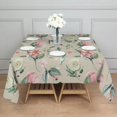 thumbnail image 3 of Pioneer Flower Floral Print Pattern Square Tablecloth,Waterproof Square Table Cover,Wipeable Spillproof Washable Table Cover for Home Kitchen Party Decor 42"X42"(107x107cm), 3 of 6