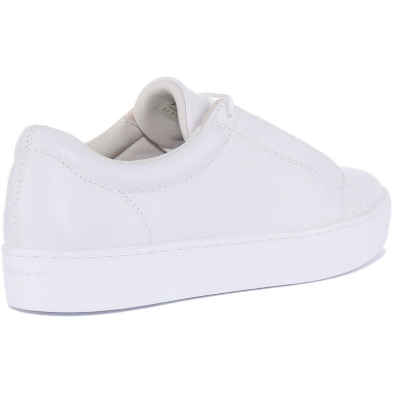 Zoe Women's Low Top Lace Up Leather Trainers White Size - Walmart.com