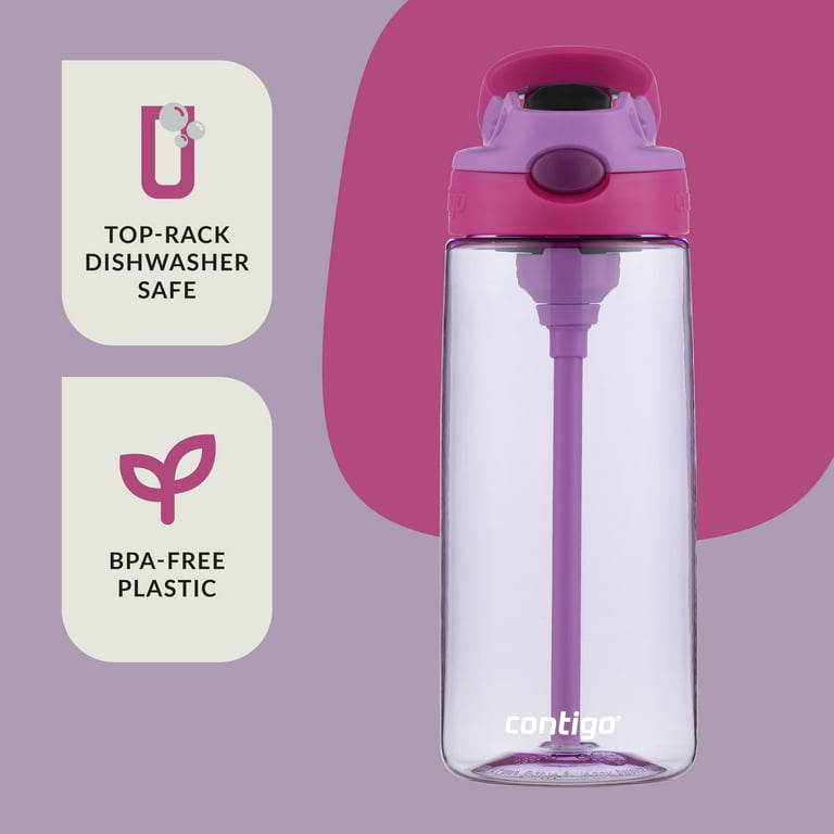 Contigo Kids Water Bottle with AUTOSPOUT Straw Lid Purple Orchid