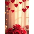 thumbnail image 4 of LUUFILx Hanging Heart Rose Banner Background Backdrop Red Decorations Valentine's Day Party Props Wedding Romantic Decors Photography Supplies, 4 of 8