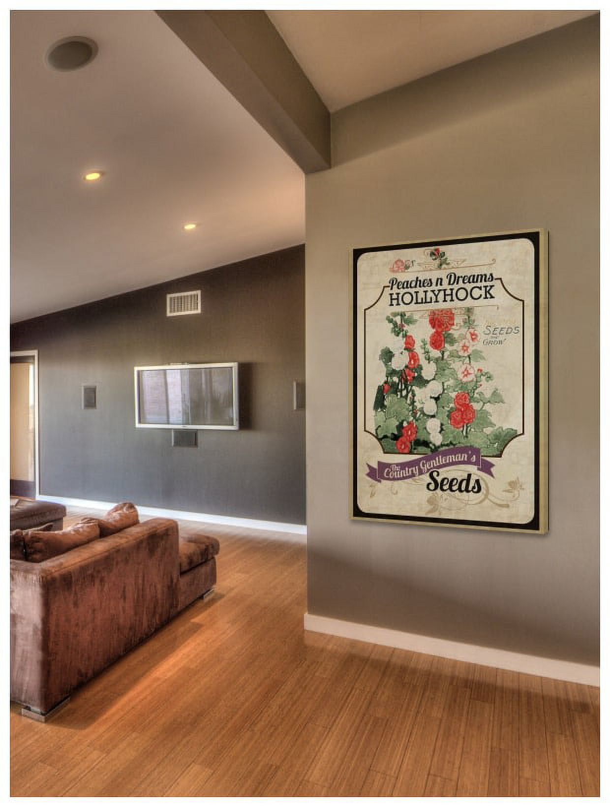 Marmont Hill "Flower Packet Hollyhock" Painting Print on Canvas