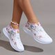 thumbnail image 2 of Zapatillas De Deporte Con Decoración De Diamantes De Imitación Para Mujer, Zapatos Sin Cordones Con Estampado Floral Y De Mariposa, Zapatillas De Correr De Punto Transpirable, 2 of 4