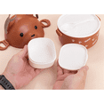 thumbnail image 1 of Stackable Bento Box Portable Leak Proof Bento Box Japanese Style Double-Layer Bento Box White, 1 of 5