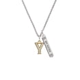thumbnail image 2 of Delight Jewelry Goldtone Crystal Initial - Y - Silvertone Always My Sister Bar Charm Necklace, 23", 2 of 4