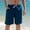 Navy, variant on Herrnalise Men's Solid Color Beach Shorts, Casual Elastic Waist Drawstring Loose Swim Trunks For Summer Beach Pool Swimming Surfing Black