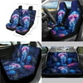 thumbnail image 2 of Jeiento Jellyfish Auto Seat Covers Full Set 14 PCS Steering Wheel Cover Seat Belt Pads Waste Basket Bin Rearview Mirror Cover Cup Holder Center Console Cover Handbrake Cover Gear Shift Cover, 2 of 7