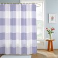 thumbnail image 4 of Purple White Buffalo Check Shower Curtains for Bathroom, Farmhouse Plaid Modern Geometric Waterproof Fabric Shower Curtain, Decorative Bathroom Curtain for Bathtub, 72"x78" , No Hooks Included, 4 of 9