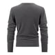 thumbnail image 3 of Blusas y camisas de manga larga con cuello en V para hombre, color liso, informales, con cuello en V, manga larga, cálidas, de punto, capa base, blusa de fibra acrílica para hombre, 3 of 5