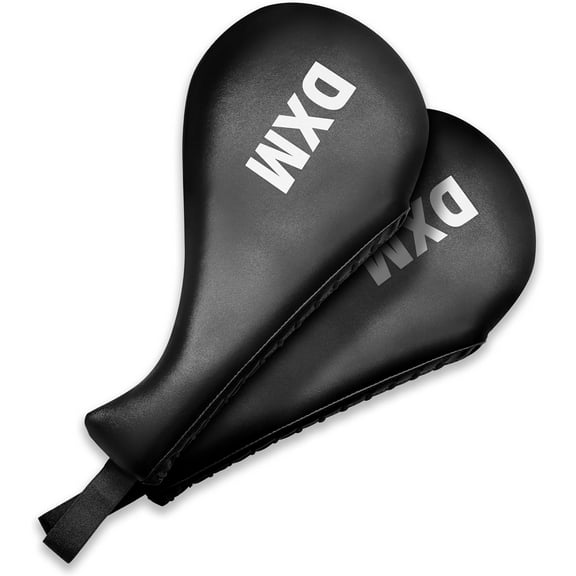 DXM SPORTS Taekwondo Kick Pads for Martial Arts Training - 2 Pack, White