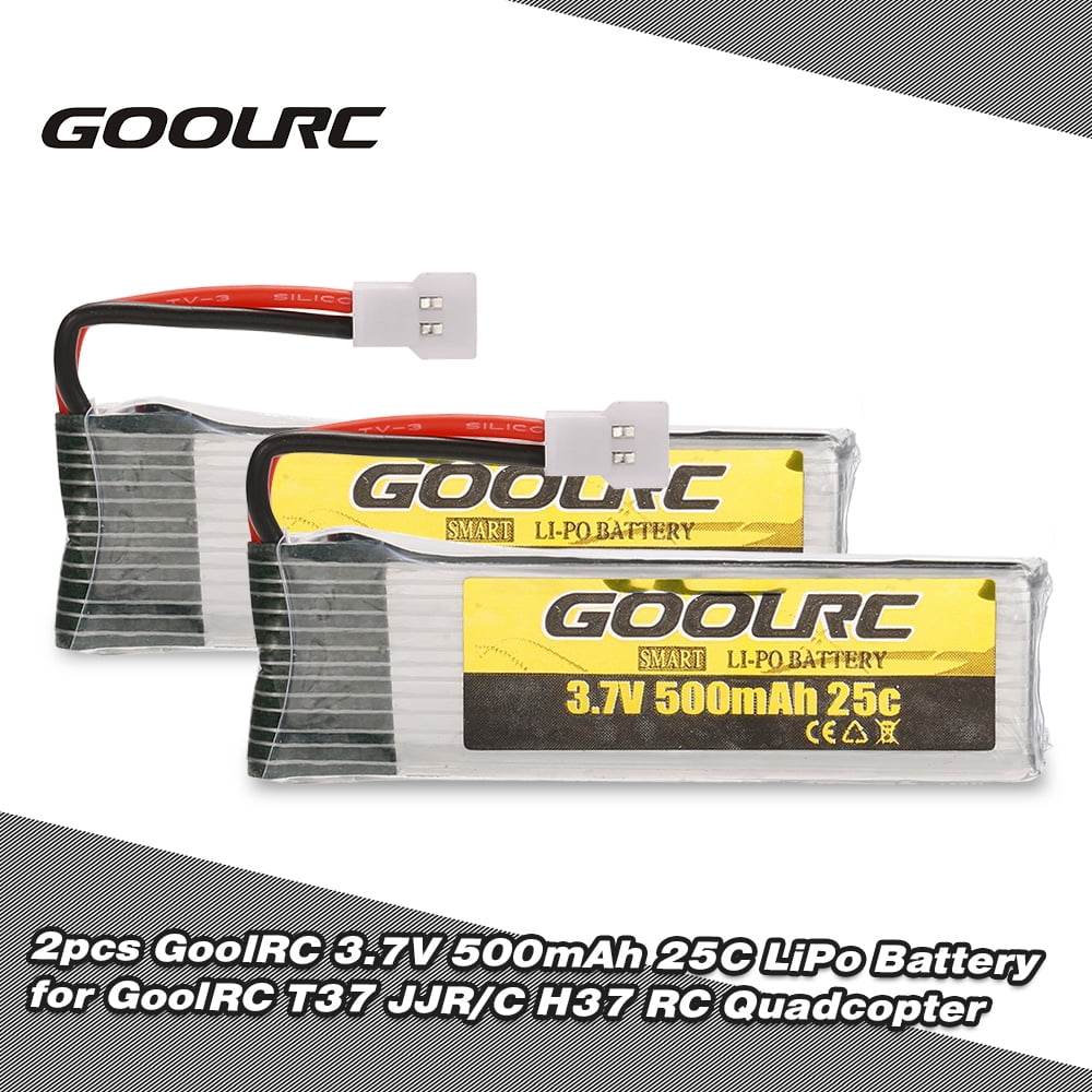 2pcs Original GoolRC 3.7V 500mAh 25C LiPo Battery for GoolRC T37 JJR/C H37 RC Drone Quadcopter