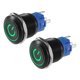 thumbnail image 1 of Ofertas únicas 2 piezas 19 mm interruptor de presión interior del coche botón pulsador momentáneo con símbolo de encendido LED 1NO 1NC 12-24V verde, 1 of 1