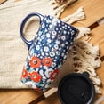 thumbnail image 2 of czcpp-Ceramic Travel Mug with Lid Coffee Mug with Gift Box Latte Mug Coffee Cup, 17oz. White Flower, 2 of 4