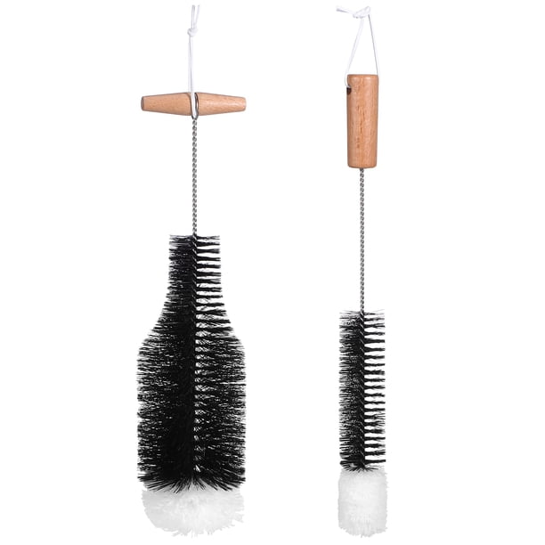 2 uds. Cepillos para estufa de leña, cepillos para limpieza de chimeneas, cepillo de alambre con mango de madera, cepillo para chimenea, cepillos para limpieza de tuberías con mango de madera