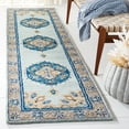 thumbnail image 2 of SAFAVIEH Antiquity Marjory Oriental Wool Runner Rug, Turquoise/Silver, 2'3" x 8', 2 of 11