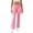 Pink, variant on Ladies Low Rise Flare Yoga Pants Solid Color Slim Fit Casual Bootcut Trousers Blue S