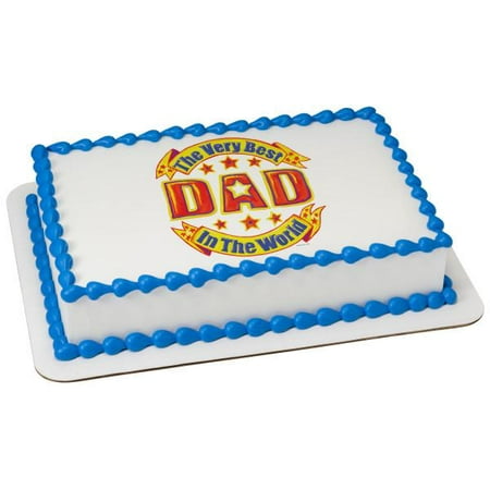 Best Dad in the World Edible Cake Topper Image (Best Edible Oil In The World)