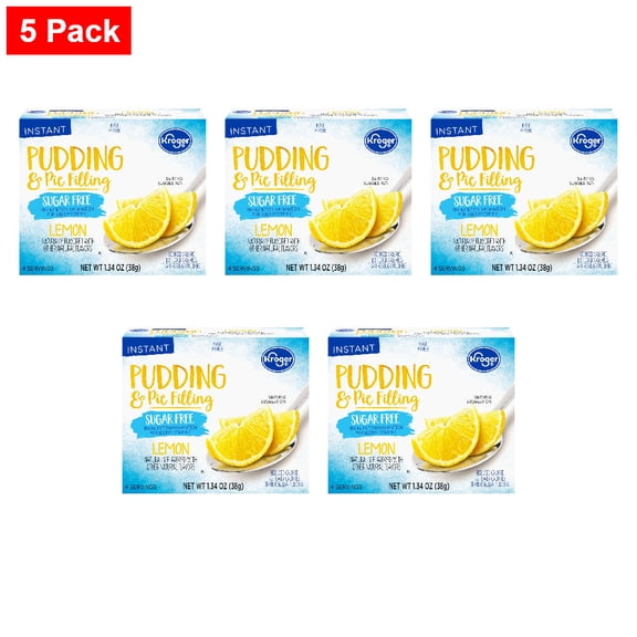 Kroger Sugar Free Lemon Pudding & Pie Filling 1.34 oz - 5 Pack