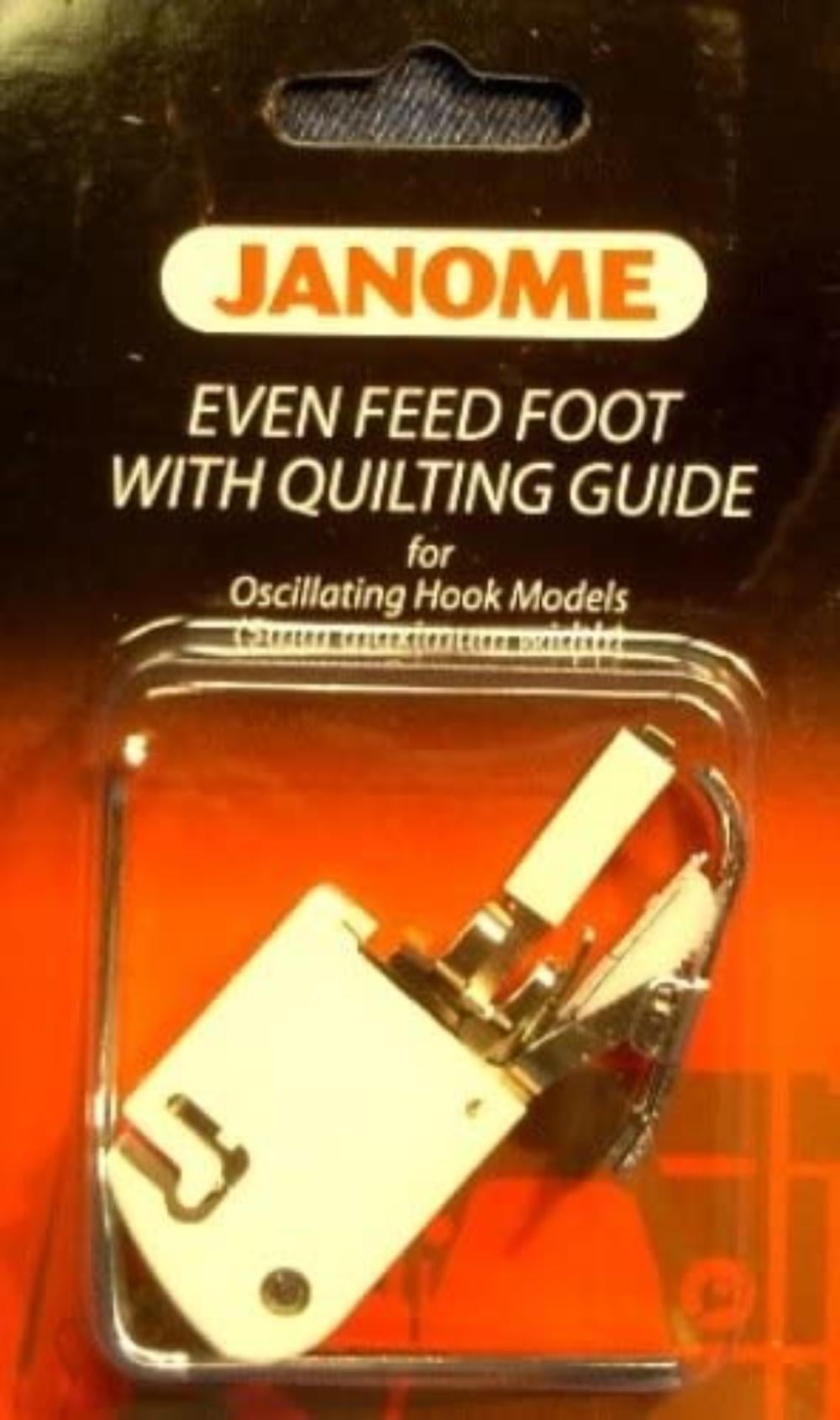 Janome Even Feed Foot with Quilting Guide Oscillating Hook Models for Low-Shank Sewing Machines 