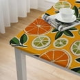thumbnail image 4 of BANET Fruit Orange Rectangle Tablecloth,Polyester Table Cloth,Waterproof and Wrinkle Resistant, Washable Table Cover for Dinning Room Tabletop Outdoor Picnic  white, 4 of 7