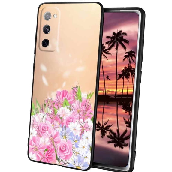 Compatible with Samsung Galaxy S20 FE Phone Case, Floral-Flowers-Cute82 Case Men Women, Flexible Silicone Shockproof Case for Samsung Galaxy S20 FE