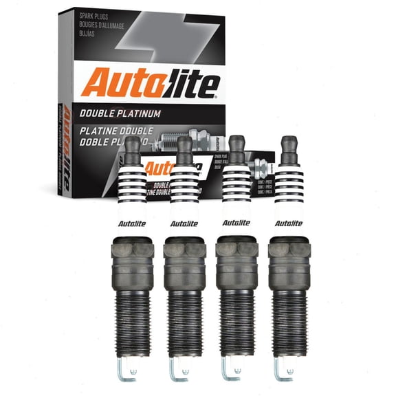 4 pc Autolite APP5426 Double Platinum Spark Plugs for 7440 Ignition Wire Secondary Fits select: 2008 ,2011 JEEP WRANGLER UNLIMITED