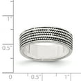 thumbnail image 2 of 925 Sterling Silver Solid Polished Artisan Oxidized Rope Design Ring Size 10 - Ring for Women, 2 of 2