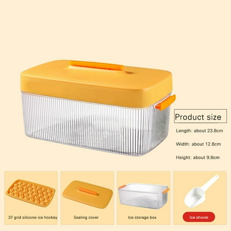 

37 Cells Ice Ball Maker with Lid Ice Cube Tray Set for Whiskey Drinks