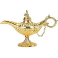 thumbnail image 3 of 2025 Metal Carved Aladdin Lamp Magic Vintage Home Tea Oil, 3 of 5