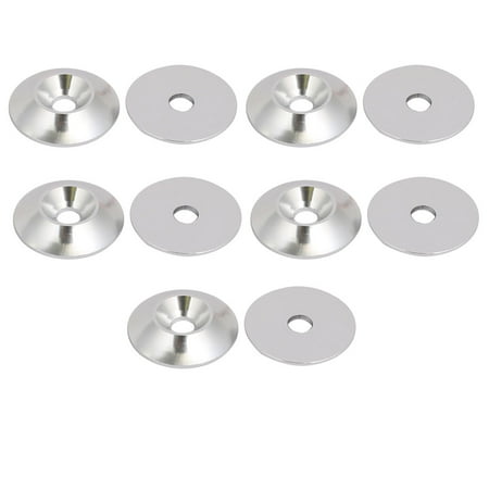 - Unique Bargains M4 Aluminium Alloy Cone Shape Engine Bay Fender Bumper Washer Silver Tone 10pcs