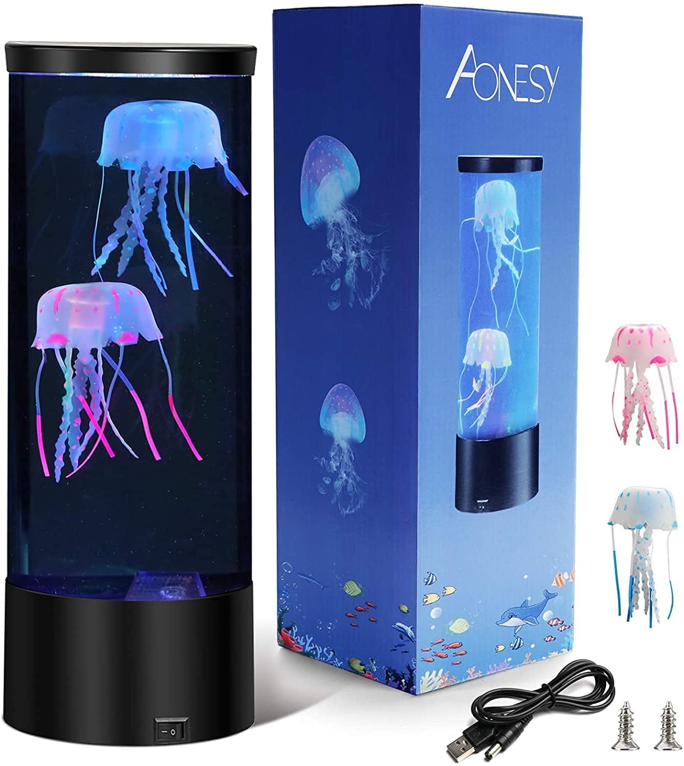 Jellyfish Lamp, Lava Lamp Aquarium Jellyfish 7 Color Changing ...