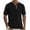 Black, variant on Big & Tall Men's Roll Tab Short Sleeve T-Shirts, Summer Regular Fit Henley Mandarin Neck Tops, Casual Partial Button Solid Plain Tee Tops for Office Vacation