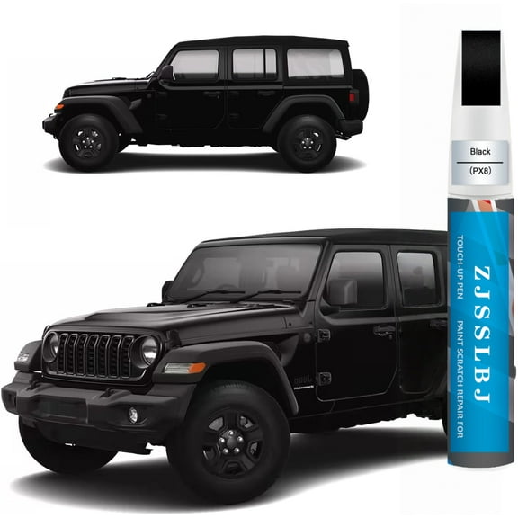 Car Touch Up Paint(Black(PX8)) for Jeep, Car Paint Scratch Repair Kit, Quick & Easy Solution to Repair, 2 in 1 Scratch Remover Pen with Color-Matched