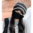 thumbnail image 7 of Crochet Beanies for Women Baggy Beanie Womens Berets Striped Bonnet Hat Roll up Edge Fall Winter Hat Ski Cap Travel, 7 of 7