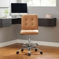 thumbnail image 3 of Modway Prim Armless Vegan Leather Drafting Chair, 3 of 9