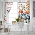 thumbnail image 5 of Fsddascl Fall Pumpkins Tits Blackout Curtains for Bedroom/Living Room, Thermal Insulated Kitchen Curtains, Autumn Thanksgiving Leaves Country Wood Grommet Darkening Window Treatment Drapes 52"x63"x2, 5 of 6