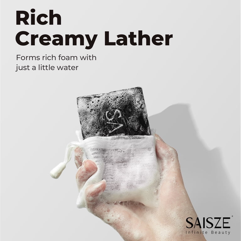 SAISZE Activated Charcoal Soap Bar, 2 Pack photo 5