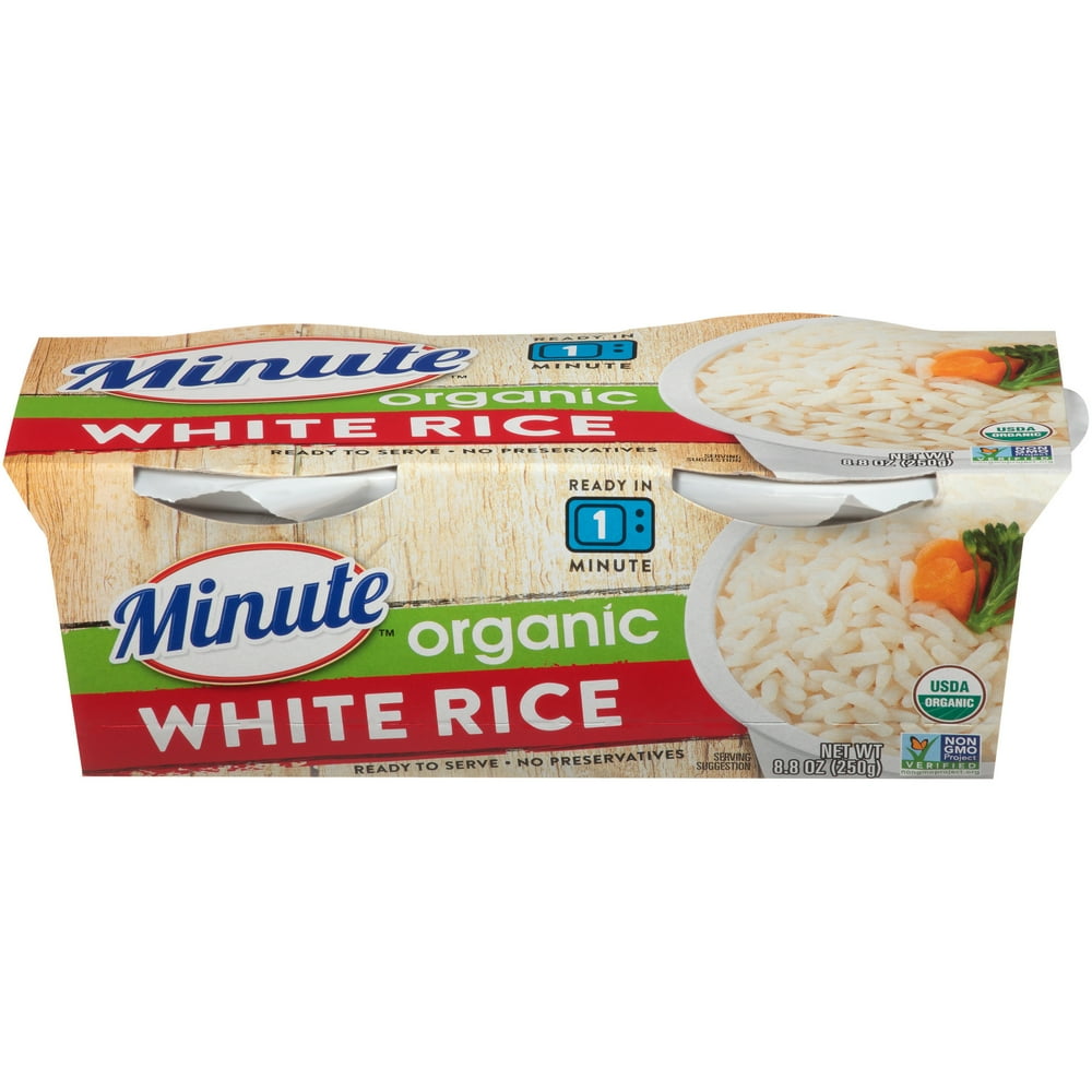 Minute Ready To Serve Organic White Rice 2 4 4 Oz Cups