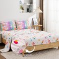 thumbnail image 4 of Btargot 5Pcs Colorful Unicorn Comforter Set Full for Girls Kids Glitter Rainbow Stars Bed-in-a-Bag, 4 of 14