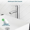 thumbnail image 6 of Bathroom Faucet Single Handle Vessel Sink Faucet One Hole Bowl Basin Mixer with Water Supply Lines - silver, 6 of 7