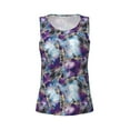 thumbnail image 3 of Picia Purple Marble Texture Pattern Women's Workout Tank Top,Breathable Activewear,Slim Fit Athletic Top,Versatile Workout Moisture-wicking top-Small, 3 of 9