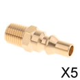 thumbnail image 1 of DYNWAVECA 5-6pack Brass 1/4" Propane Gas Quick Connector Adapter Hose Quick Disconnect 5 Pcs, 1 of 8