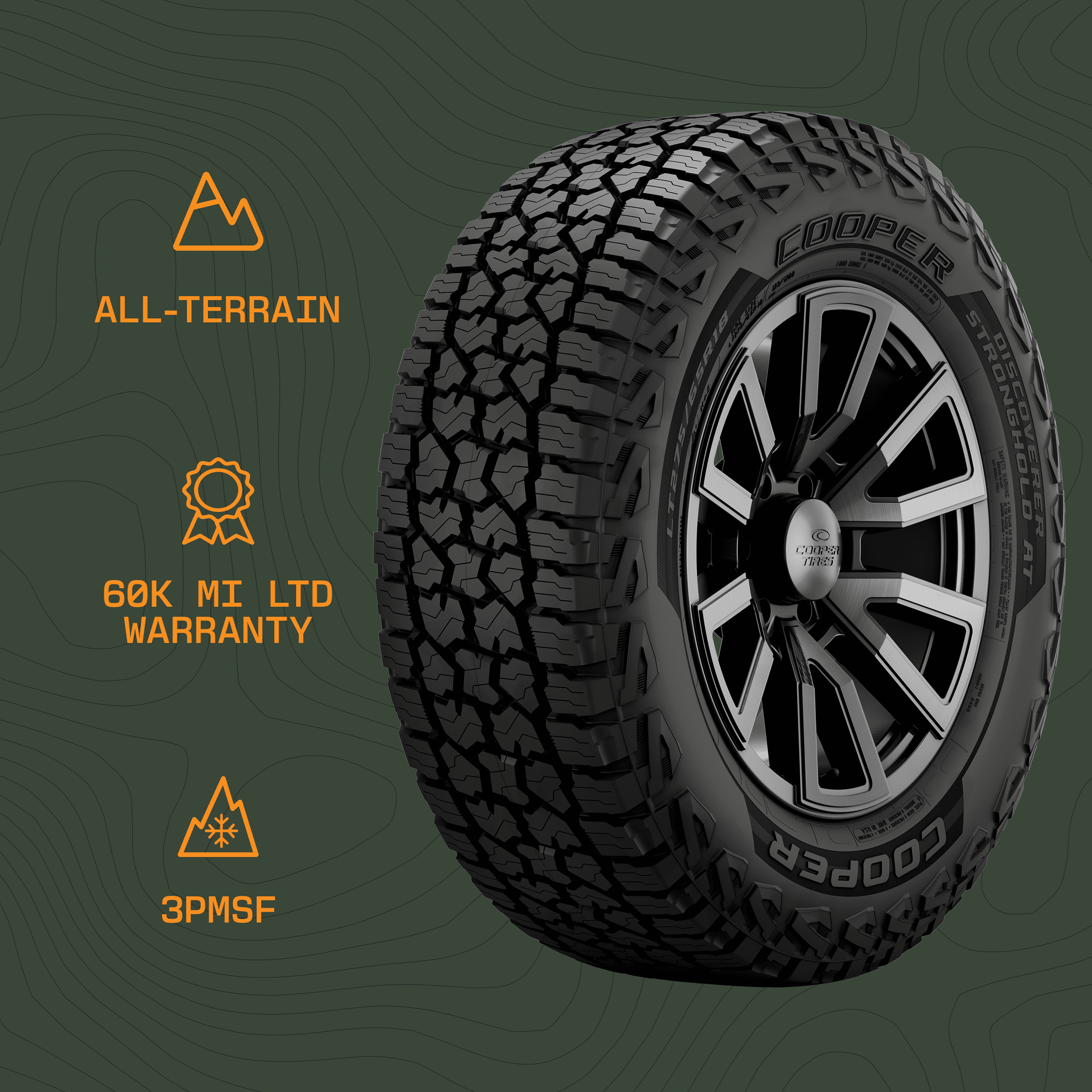 Cooper Discoverer Stronghold AT All Terrain LT235/80R17 120/117R E Light Truck Tire
