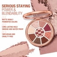 thumbnail image 6 of O.TWO.O 9-Color Eyeshadow Palette with Matte & Shimmer Shades, Warm Neutral Long-Lasting Waterproof Vegan Eye Makeup, 6 of 10
