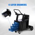 thumbnail image 2 of Welding Cart, 220 lbs Welder Cart with Wheels, 3-Tier Welding Carts for TIG MIG Welder and Plasma Cutter, 2 of 6