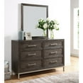 thumbnail image 7 of Steve Silver Broomfield Walnut Engineered Wood 6-drawer Dresser and Mirror, 7 of 7