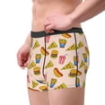 thumbnail image 2 of Balery Hamburger Pizza Calzoncillos bóxer para hombre, ropa interior de algodón suave y transpirable con cinturilla de nailon-Small, 2 of 5