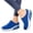 Dark Blue, variant on Orthopedic Mule Clogs for Women Stretch Knitted Platform Closed Round Toe Comfortable Breathable Air Cushion Walking Sliipers Open Back Wedge Heel Casual Mules Sneaker with Arch Support