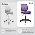 thumbnail image 4 of Alden Design Adjustable Armless Mid Back Office Chair, Set of 2, Purple, 4 of 10